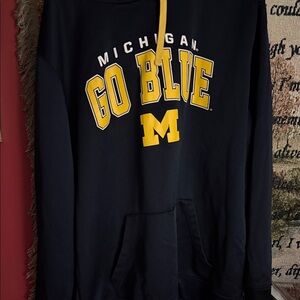 Michigan Go Blue Men's Hoodie - Navy and Yellow